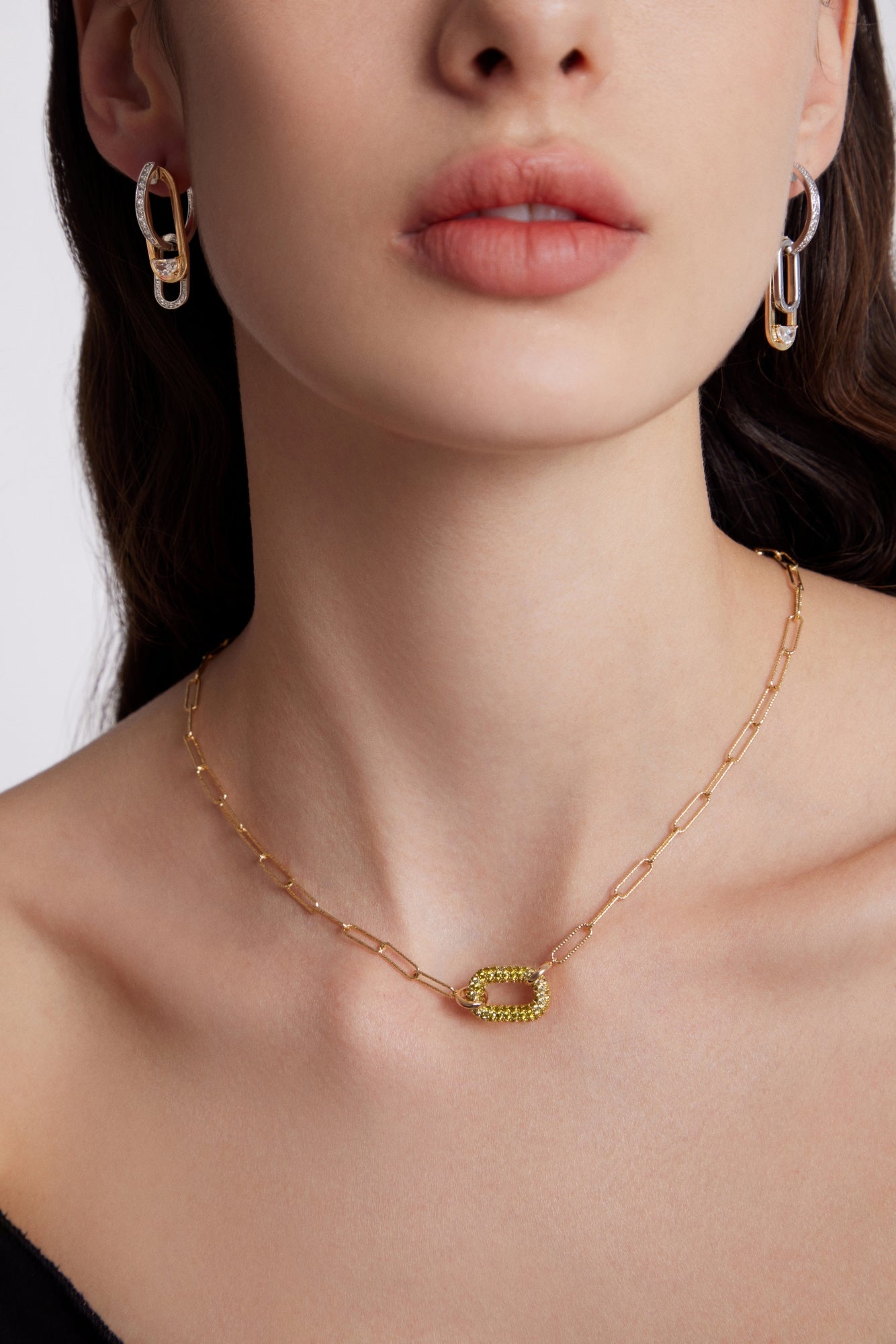 TOGGLE Convertible Hoop Earrings with Drop Charms