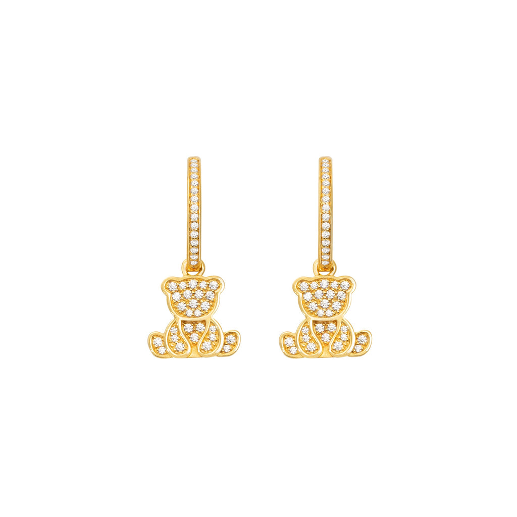 CIRCUS BEAR Huggie Earrings