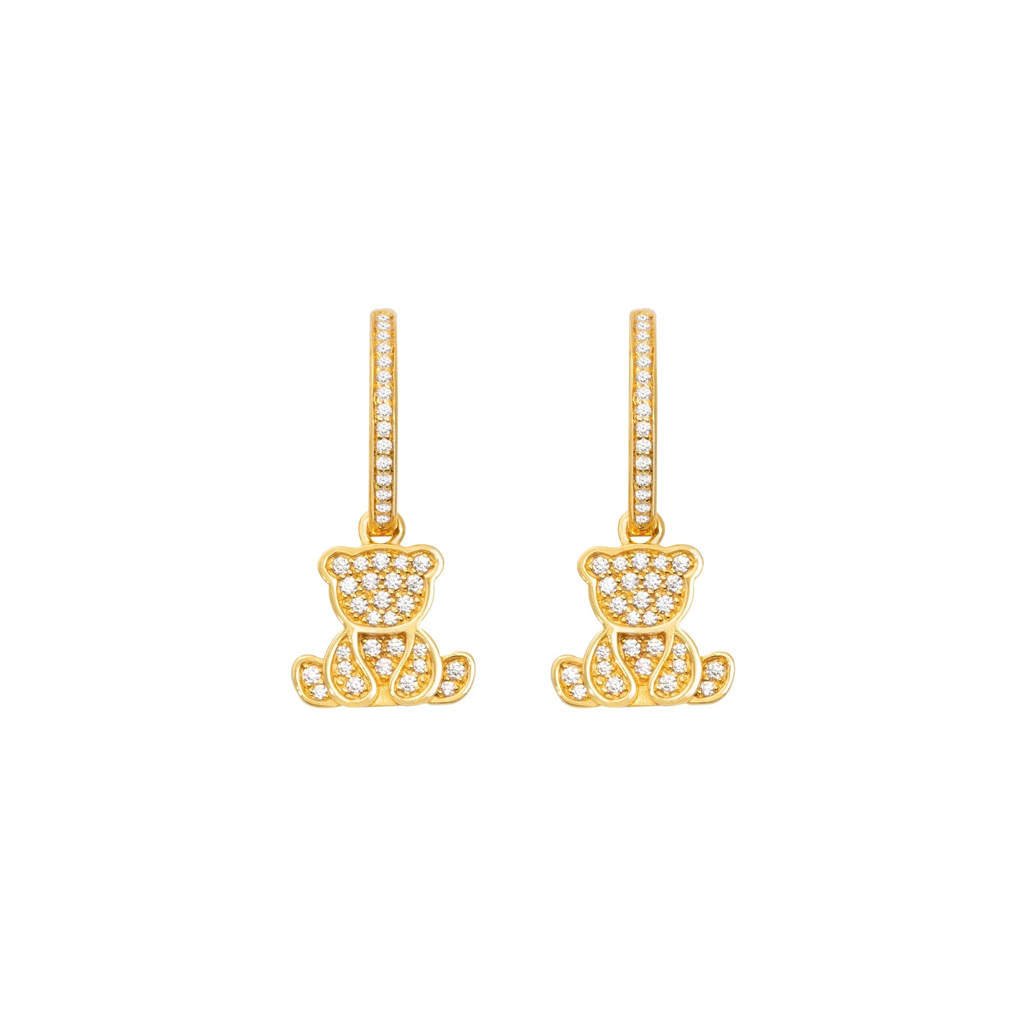 CIRCUS BEAR Huggie Earrings