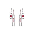 TOGGLE Convertible Double Hoop Earrings with Reversible Drop Charms