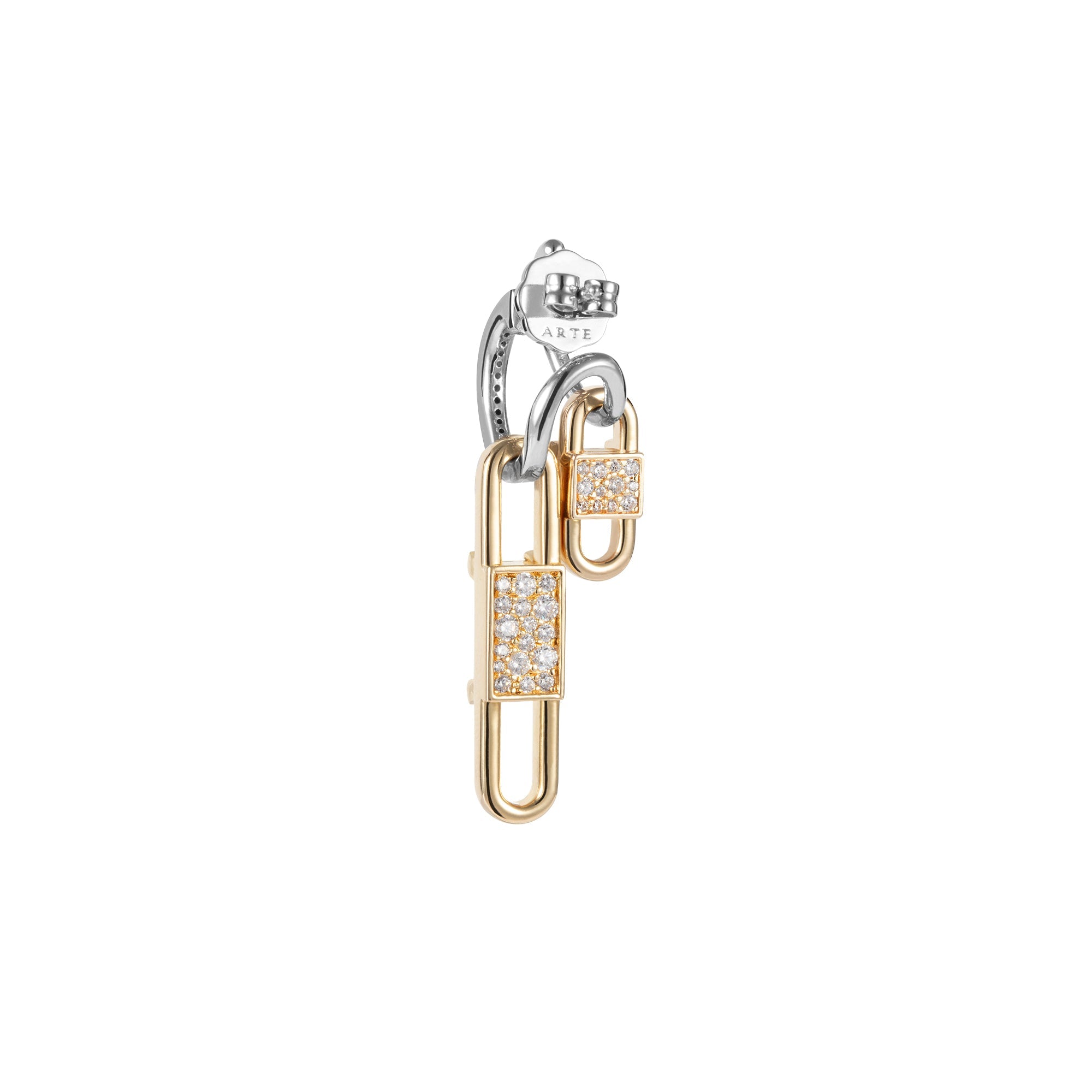TOGGLE Convertible Double Hoop Earrings with Reversible Drop Charms