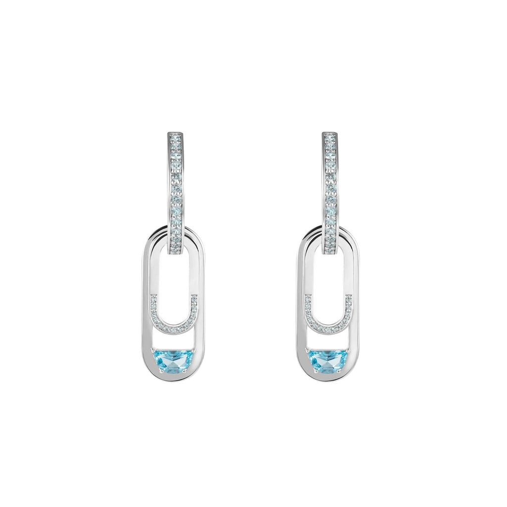 TOGGLE Convertible Hoop Earrings with Drop Charms