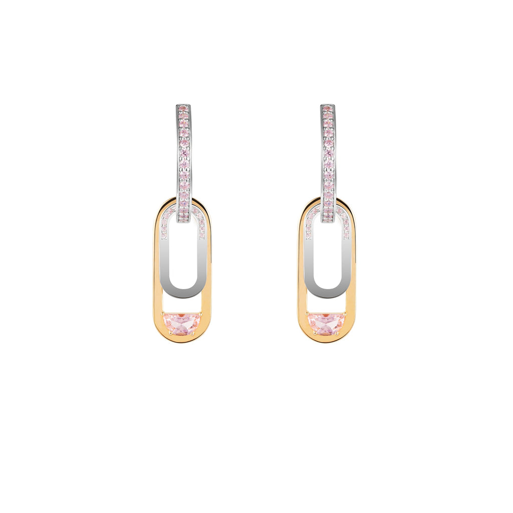 TOGGLE Convertible Hoop Earrings with Drop Charms