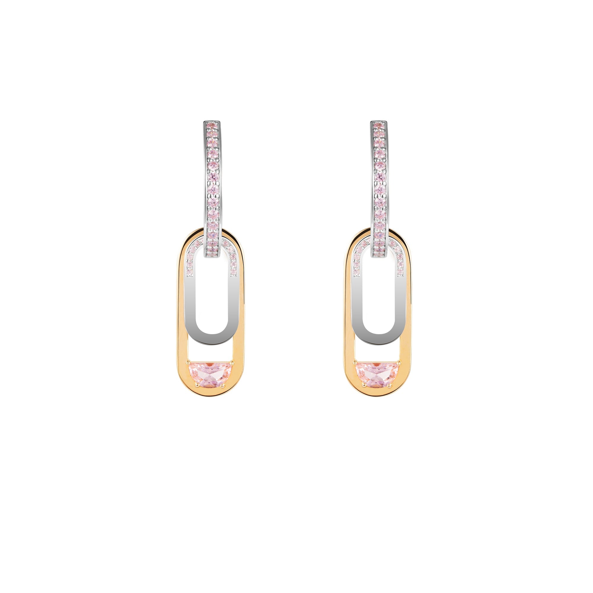 TOGGLE Convertible Hoop Earrings with Drop Charms