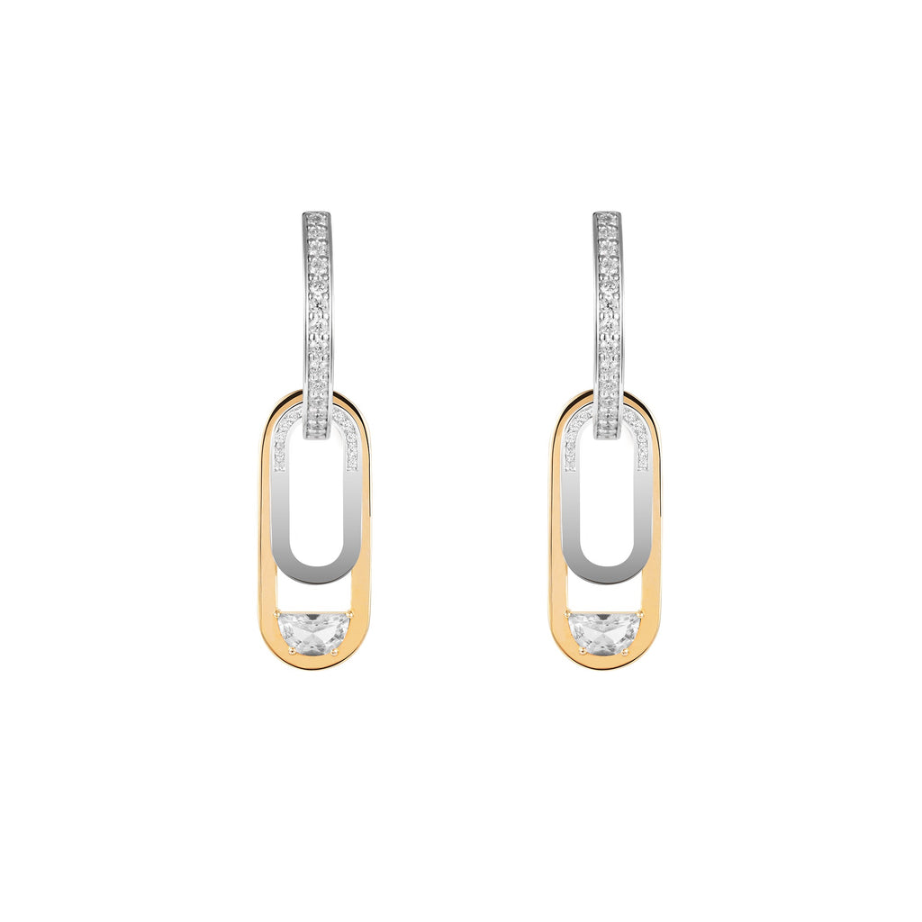 TOGGLE Convertible Hoop Earrings with Drop Charms