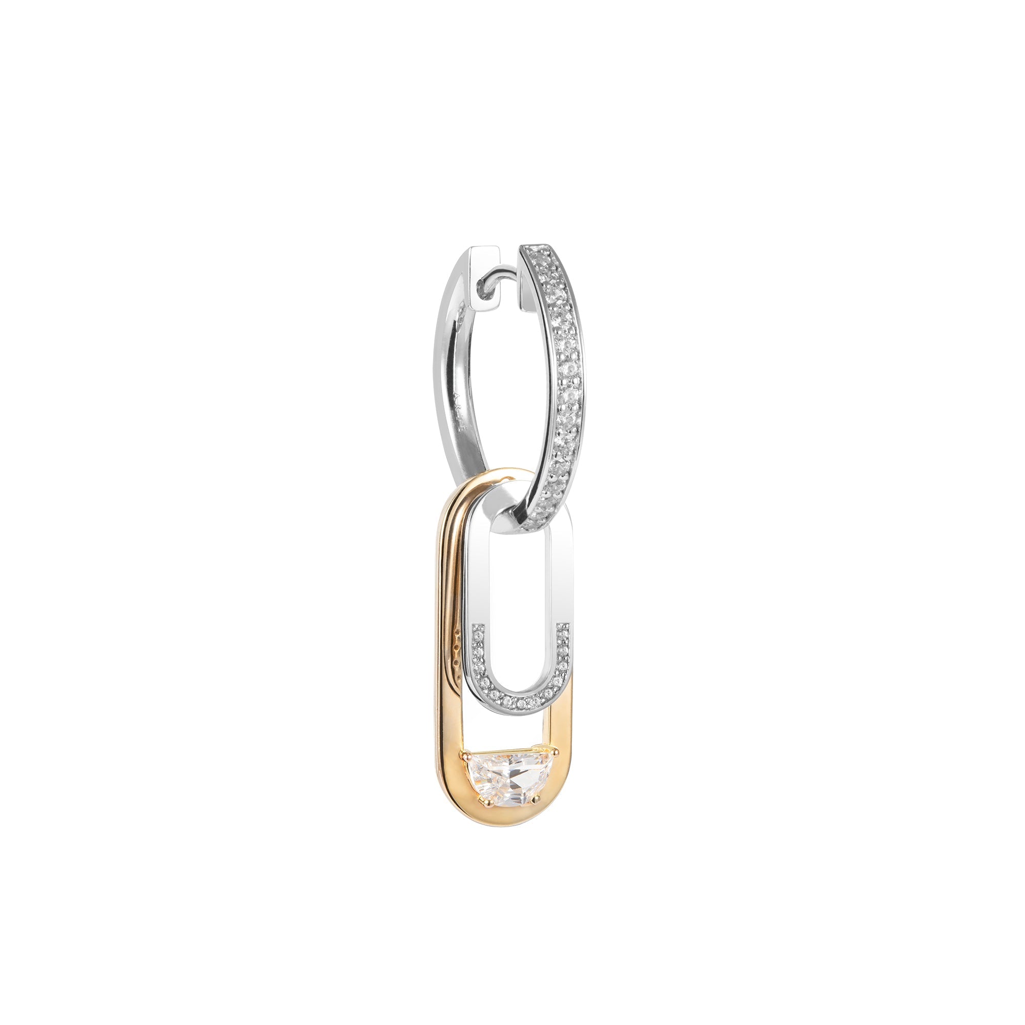 TOGGLE Convertible Hoop Earrings with Drop Charms