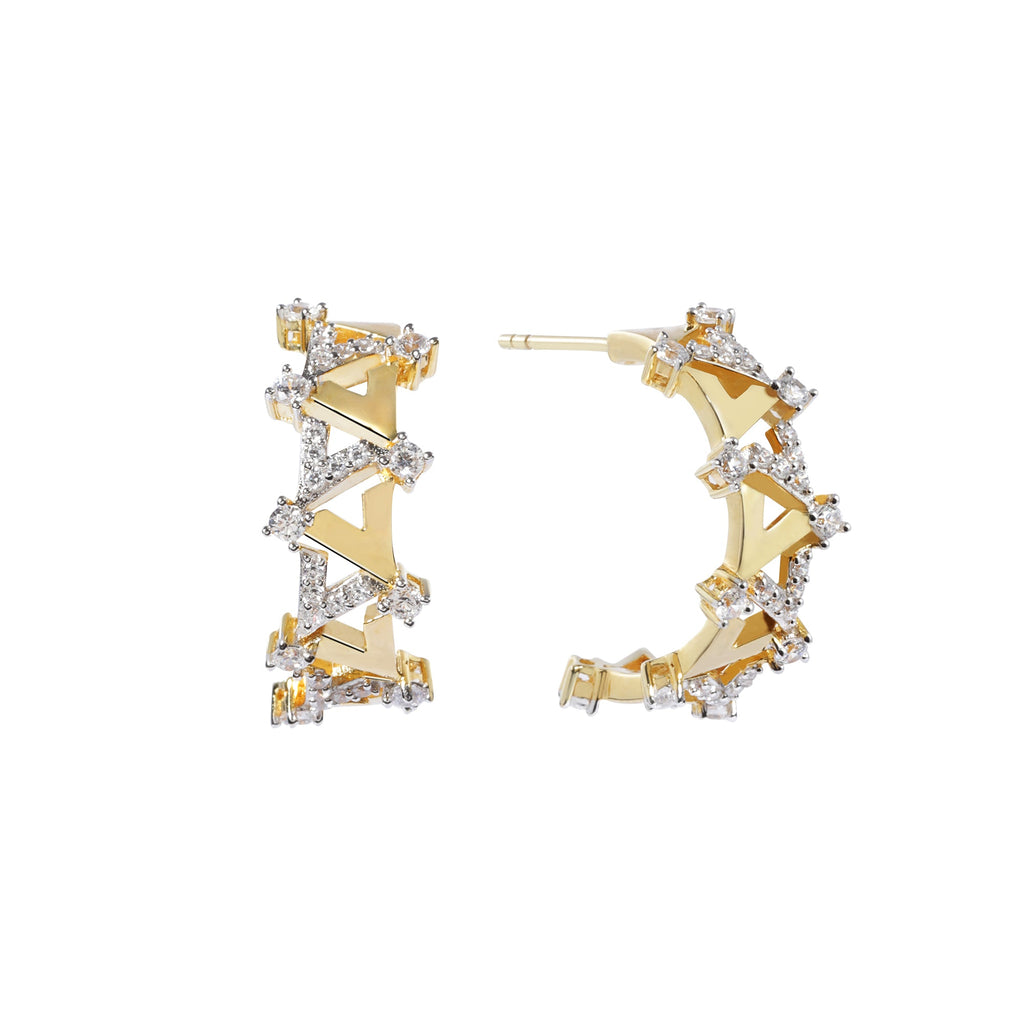 Reversed A Collection Vivid V Series Hoop Earrings