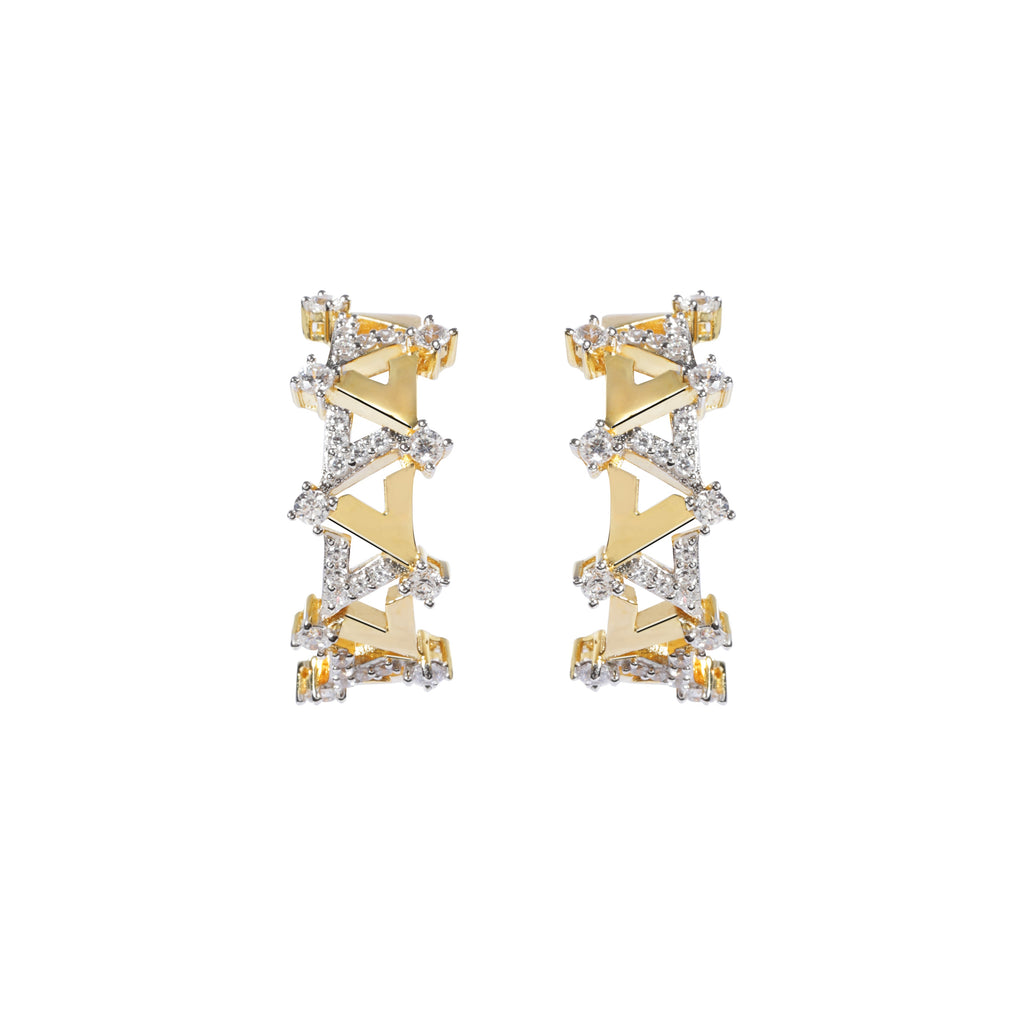 Reversed A Collection Vivid V Series Hoop Earrings