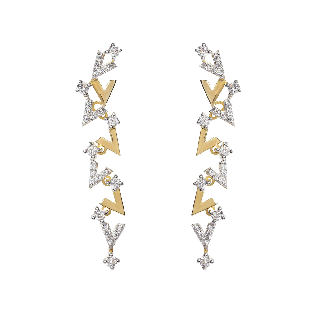 Reversed A Collection Vivid V Series Drop Earrings