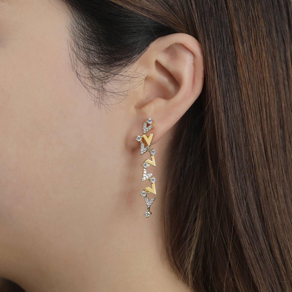 Reversed A Collection Vivid V Series Drop Earrings