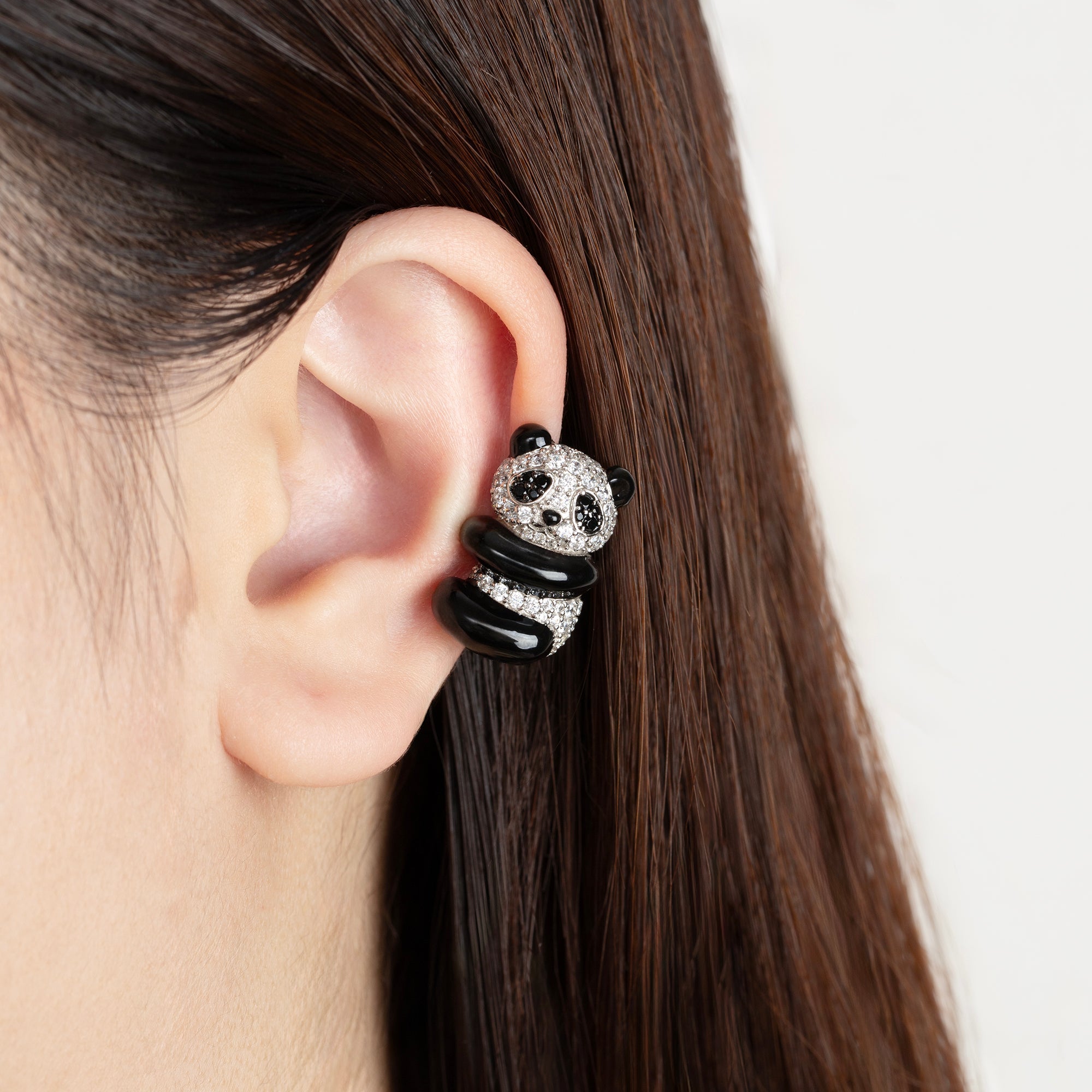 Puffy Panda Ear Cuff (Left)