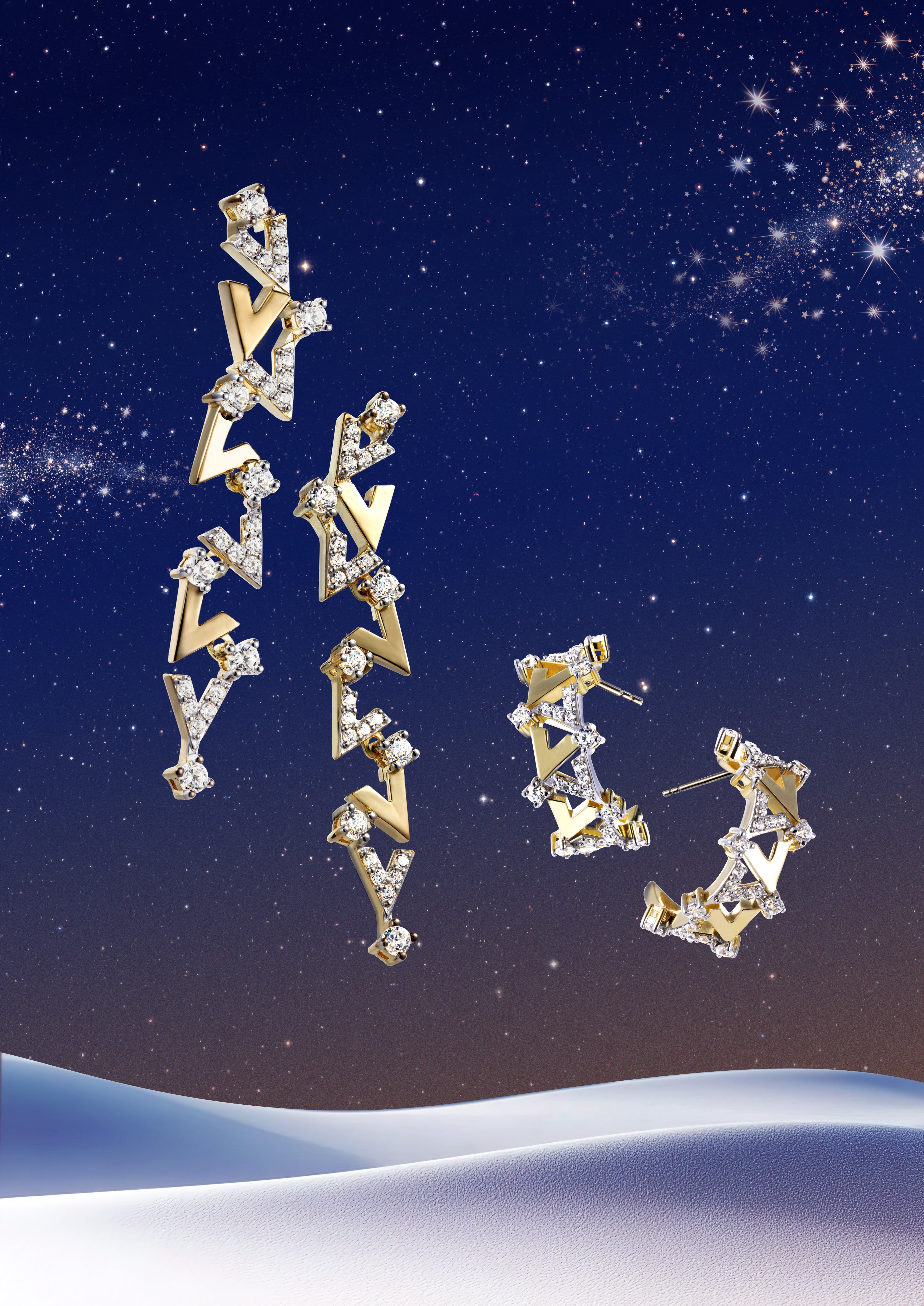 Reversed A Collection Vivid V Series Drop Earrings